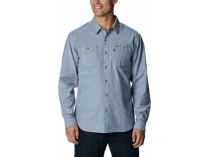 Columbia Men's Sharptail Stretch Chambray Shirt Zinc 2XL