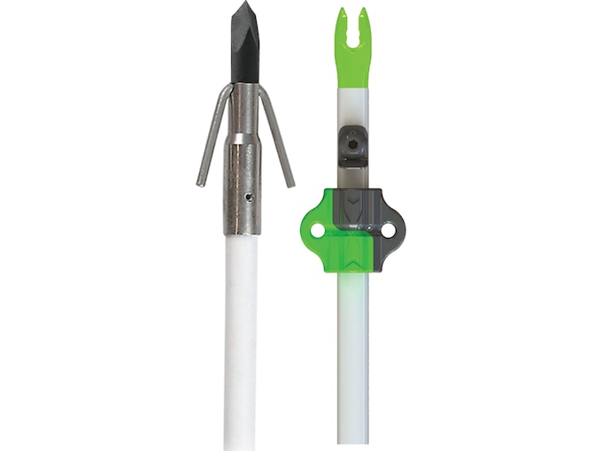 Muzzy Classic Fiberglass Bowfishing Arrow with Gar Point and Safety Slide White