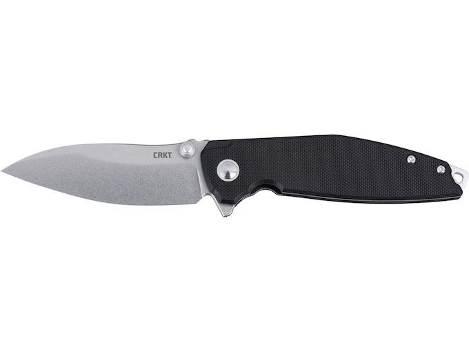 CRKT Ibis Pocket Knife 3.09″ Drop Point D2 Stonewashed Blade G-10 Handle Black