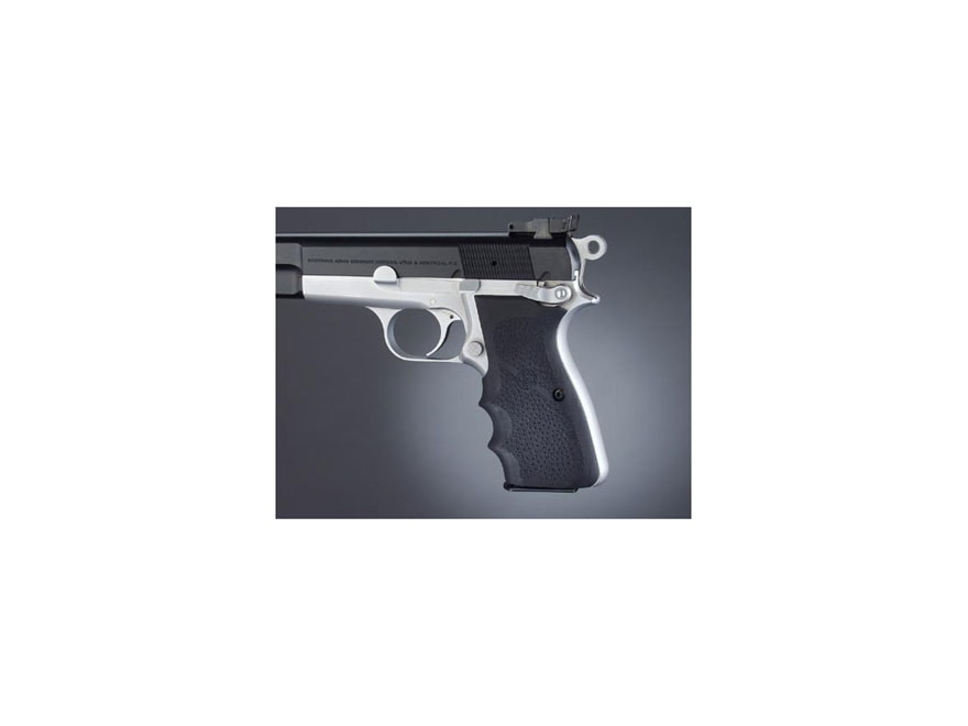 Hogue Wraparound Rubber Grips Finger Grooves Browning HiPower Black
