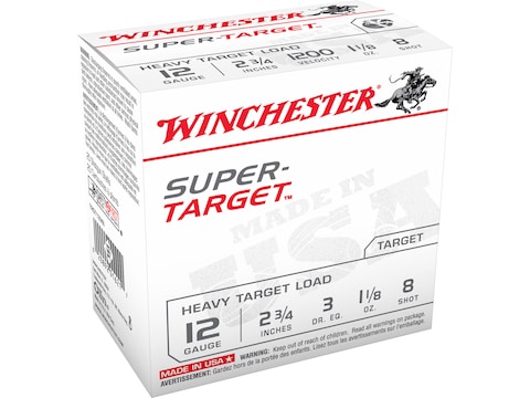 Winchester Super-Target Ammunition 12 Gauge 2-3/4" 1-1/8 oz #8 Shot