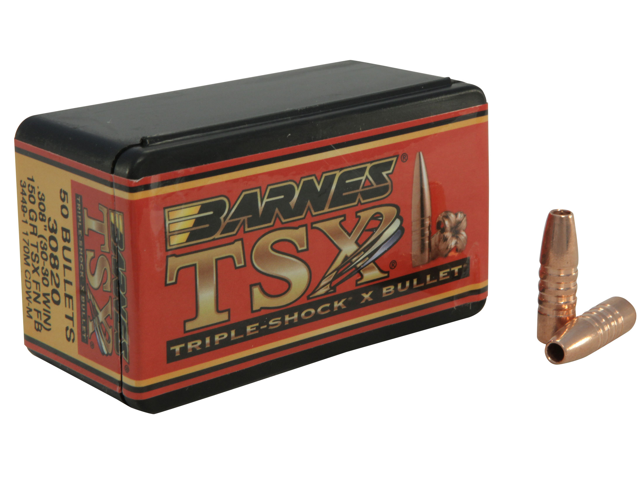 Barnes Triple-Shock X (TSX) Bullets 30-30 Cal (308 Diameter) 150 Grain