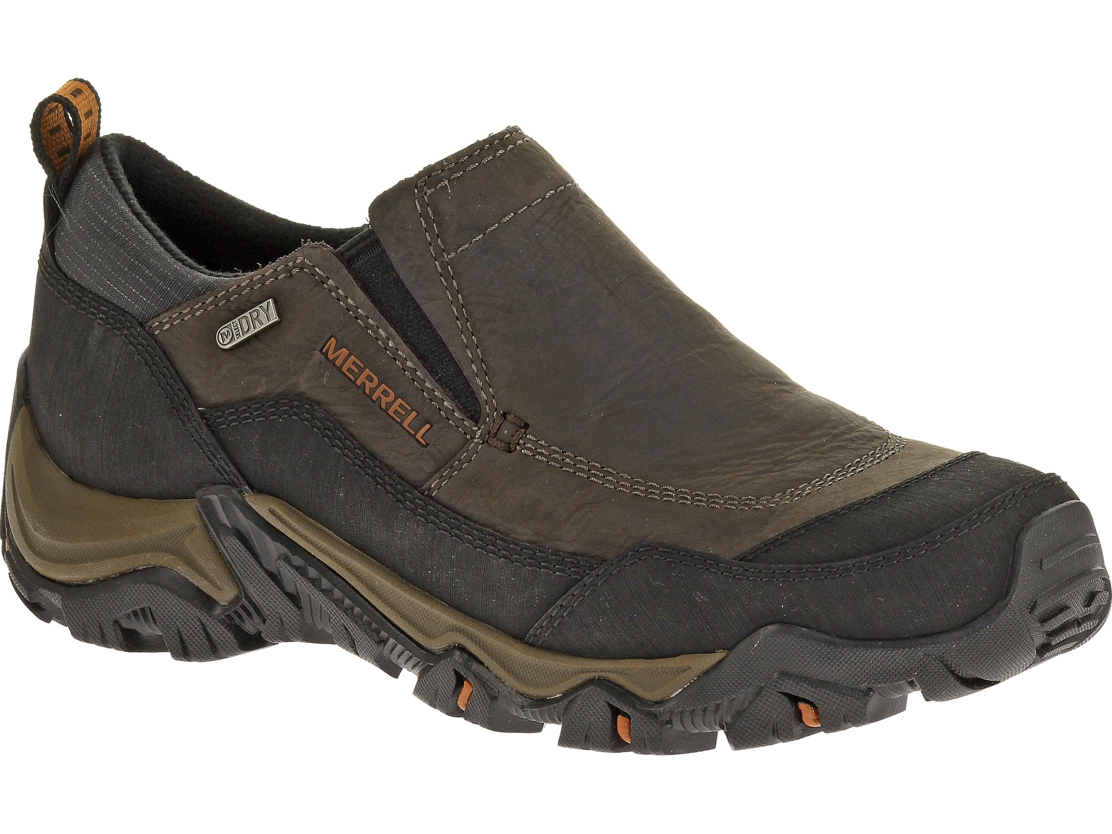 Merrell Polarand Rove Moc 4 Waterproof Hiking Shoes Leather Black