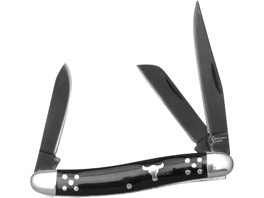 American Buffalo Knife & Tool Black Angus Stockman Folding Knife 2.5