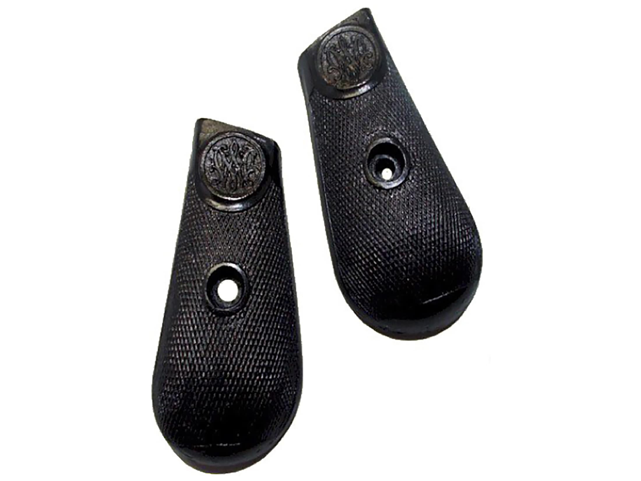 Vintage Gun Grips Mauser 1896 Broomhandle Logo Polymer Black