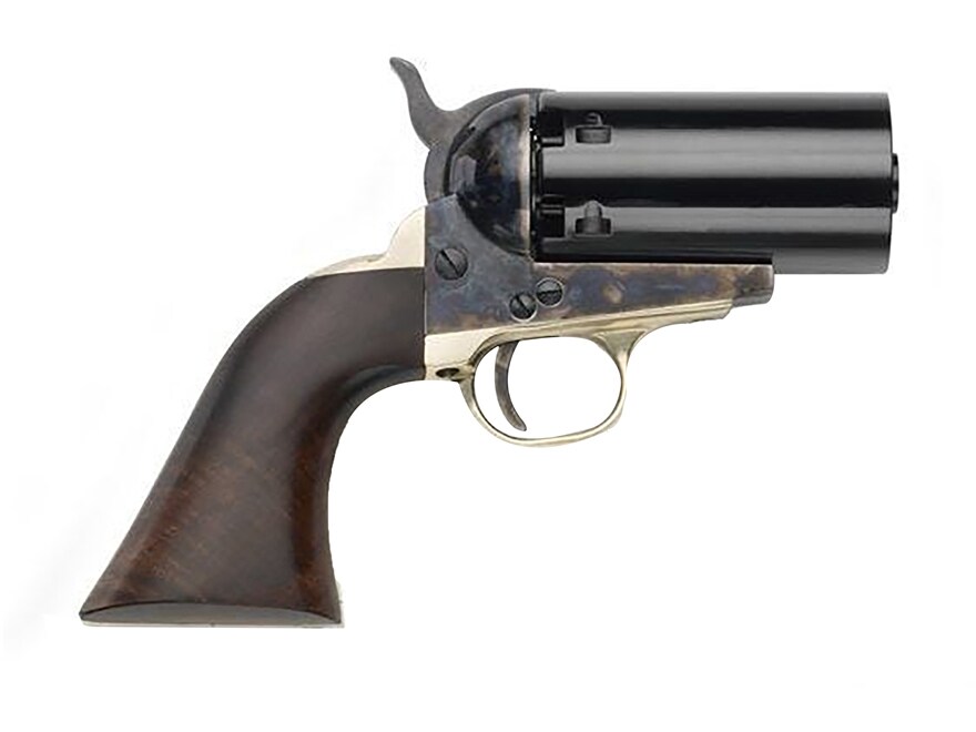 Pietta 1851 Navy Pepperbox Black Powder Revolver 36 Cal Case Hardened.