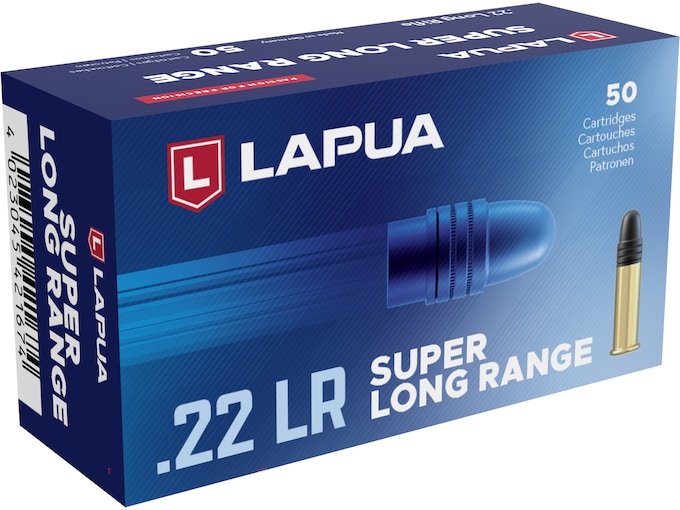Lapua Super Long Range 22LR Ammo 40 Grain Round Nose Box of 500 (10 Boxes of 50)