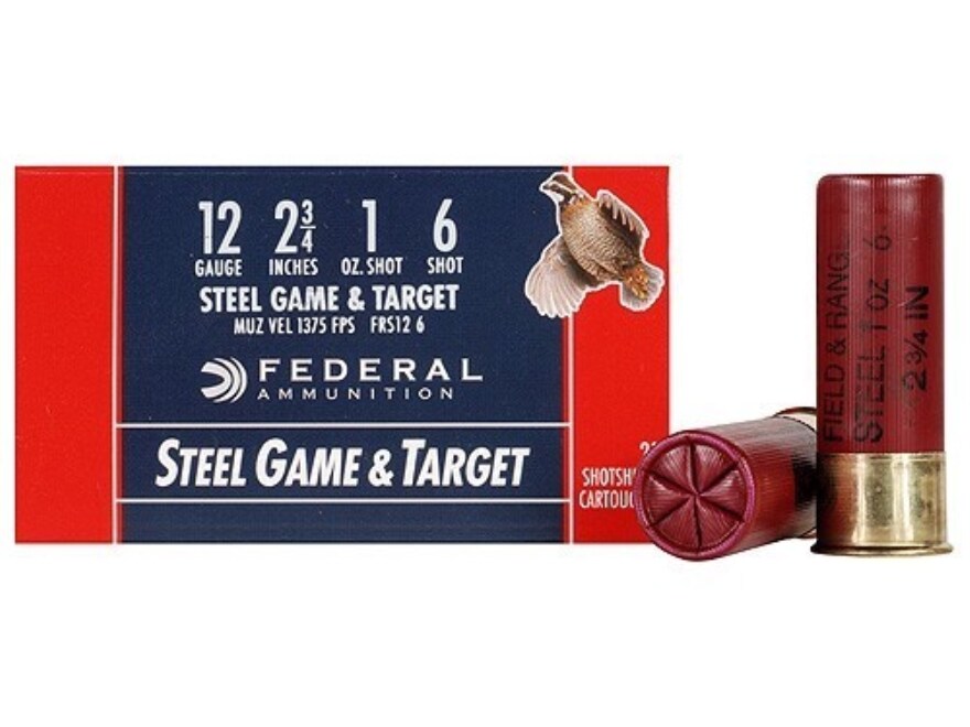Federal Game & Target 12 Ga Ammo 23/4 7 Steel Shot 1oz Case of 250