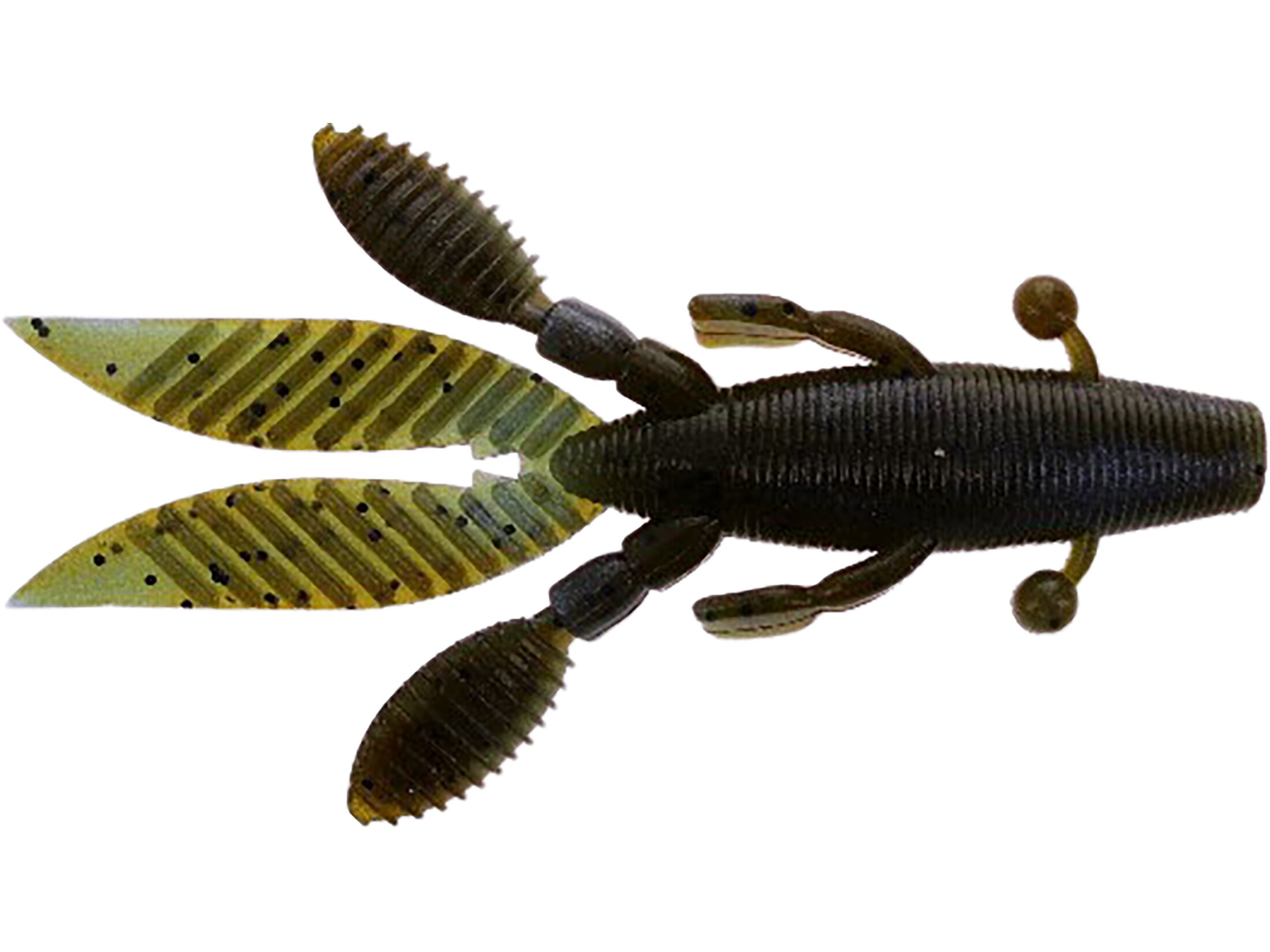 Cebo Con Vibración Para Black Bass Yamamoto Flappin' Hog 9.5 Cm, Calabaza Con Negro Grande, Verde Pesca Con Cebo Blando