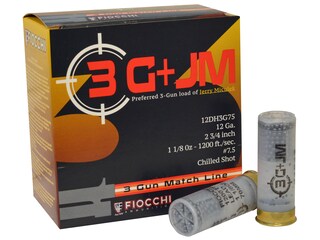 Fiocchi 3-Gun Ammunition 12 Gauge 2-3/4" 1-1/8 oz #7-1/2 Shot Box of 25