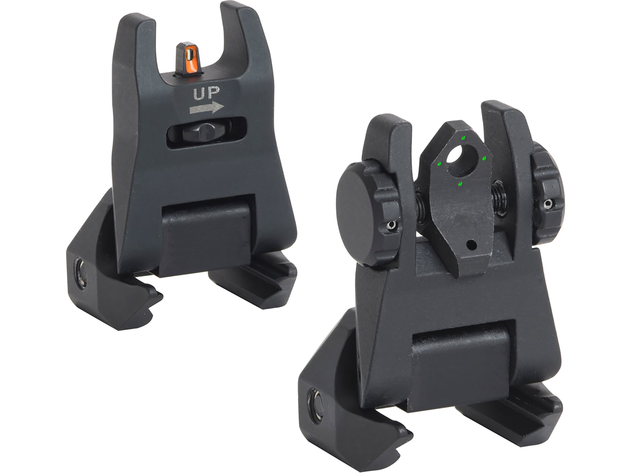Meprolight FABS Flip-Up Night Sight Set AR-15 Hyper Bright Front,