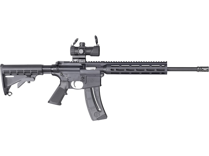 Smith & Wesson M&P15-22 Sport Semi Automatic Rifle 22 Long Rifle 16.5" Black Threaded Barrel Black Frame Black Collapsible Stock with Scope
