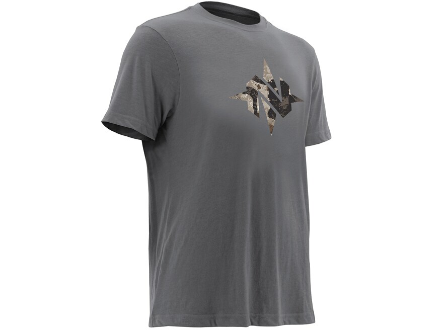Nomad Men's Camo Logo T-Shirt Short Sleeve Cotton/Polyester Charcoal
