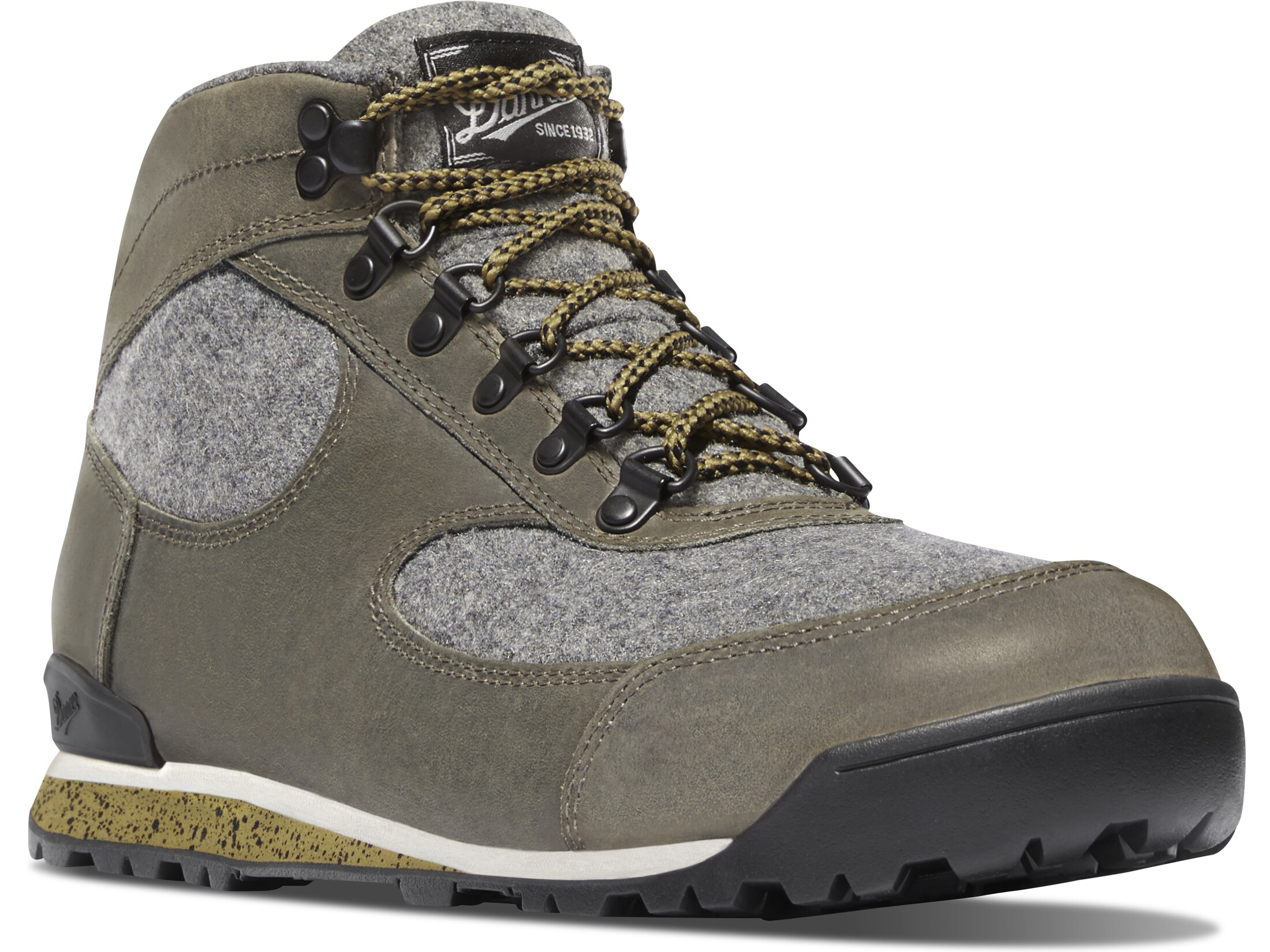 Danner Jag 4.5 Waterproof Hiking Boots FullGrain Leather Wool Smoke