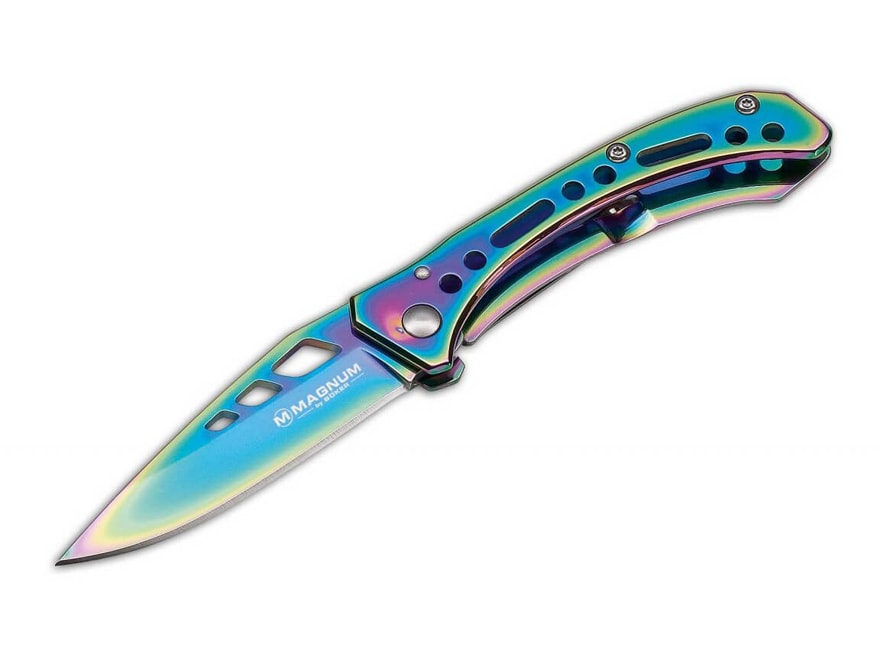 Boker Mag Rainbow III Folding Knife 2.56 Drop Point 440A Stainless