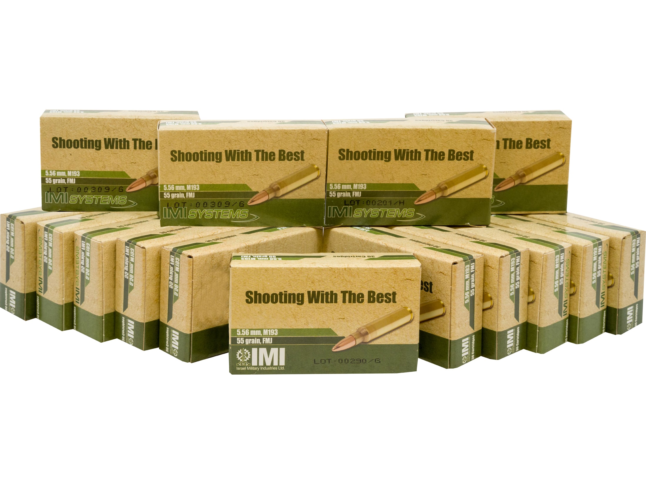 Imi Ammo 5 56x45mm Nato 55 Grain M193 Full Metal Jacket Boat Tail Box ...