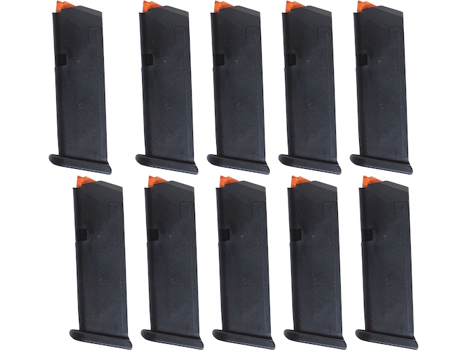 Glock Factory Magazine Gen 5 Glock 17, 34, 45 9mm Luger 17-Round Polymer Black 10PK