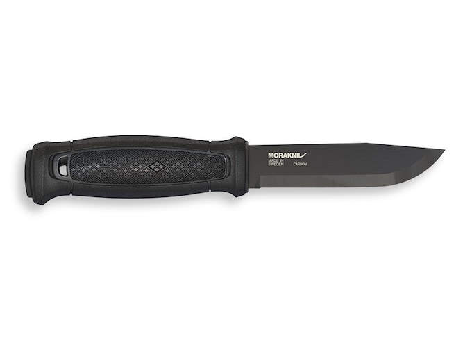 Morakniv Garberg Utility Knife Fixed 4.3 Black Carbon Steel Blade,  Polyamide Handle, Leather Sheath - KnifeCenter - M-13100