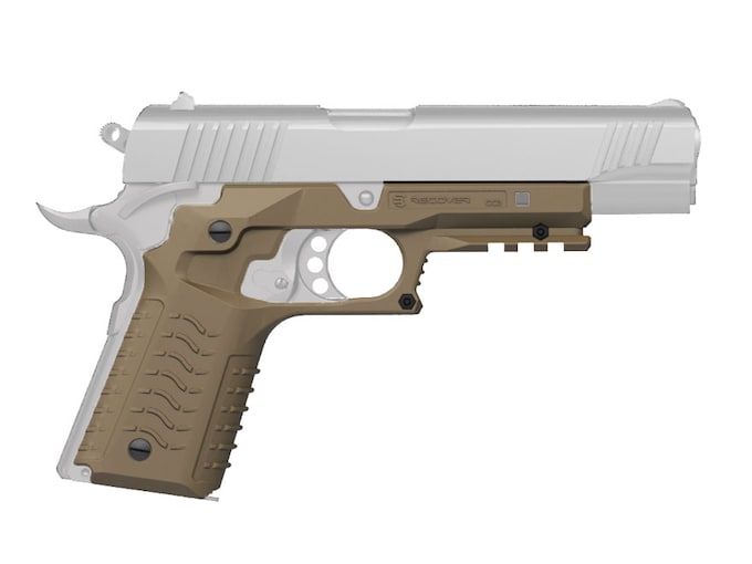 Recover Tactical CC3H Grip and Rail System for 1911 Government, Commander Polymer Tan