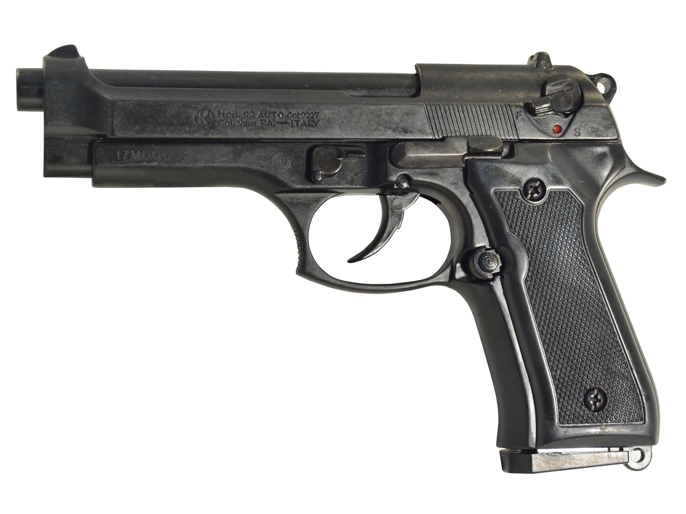 Chiappa Beretta 92 Blank Gun 9mm P.A.K. Steel Black