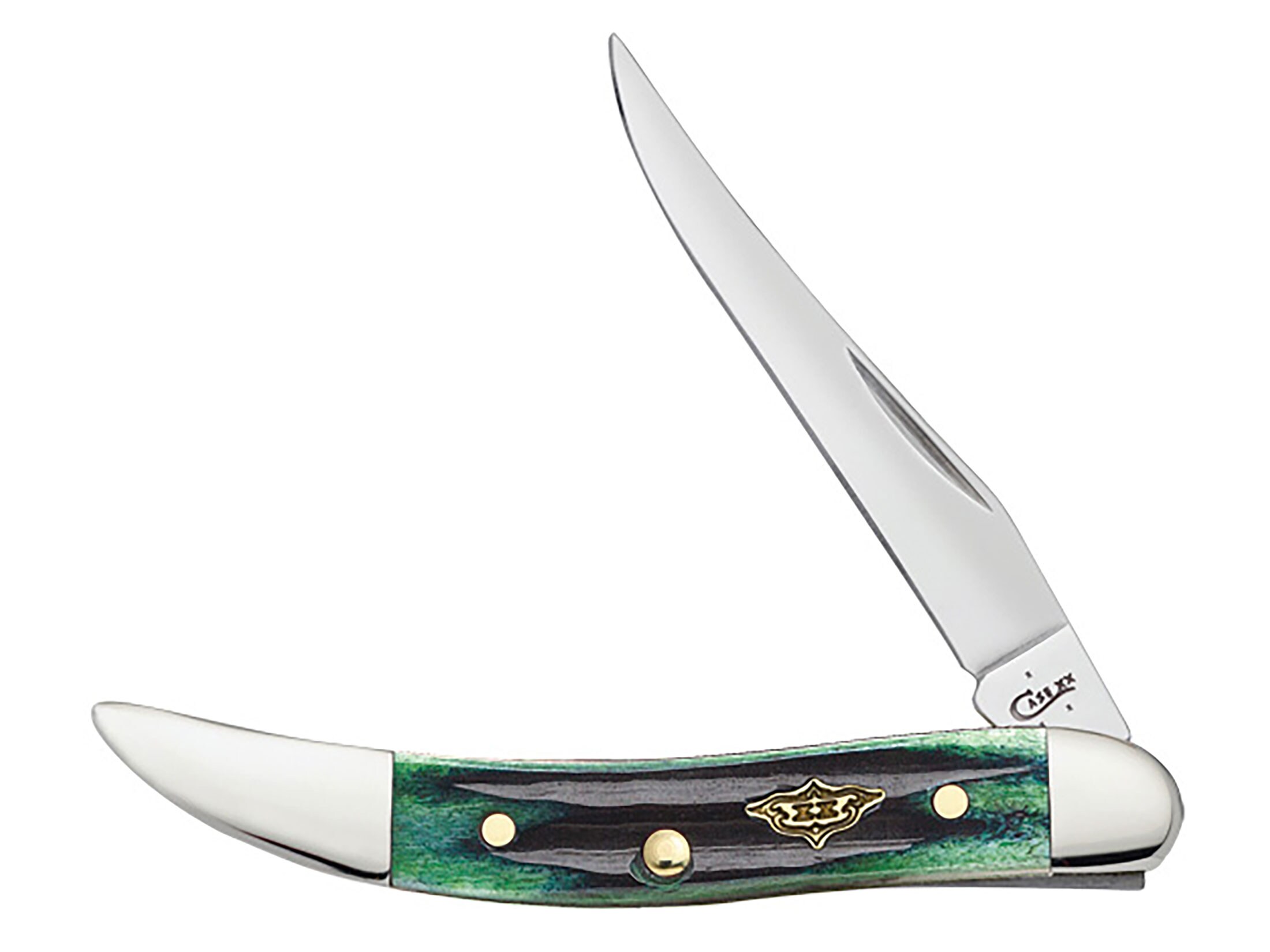 Case Small Texas Toothpick Folding Knife 3 Clip Point SS Blade Second