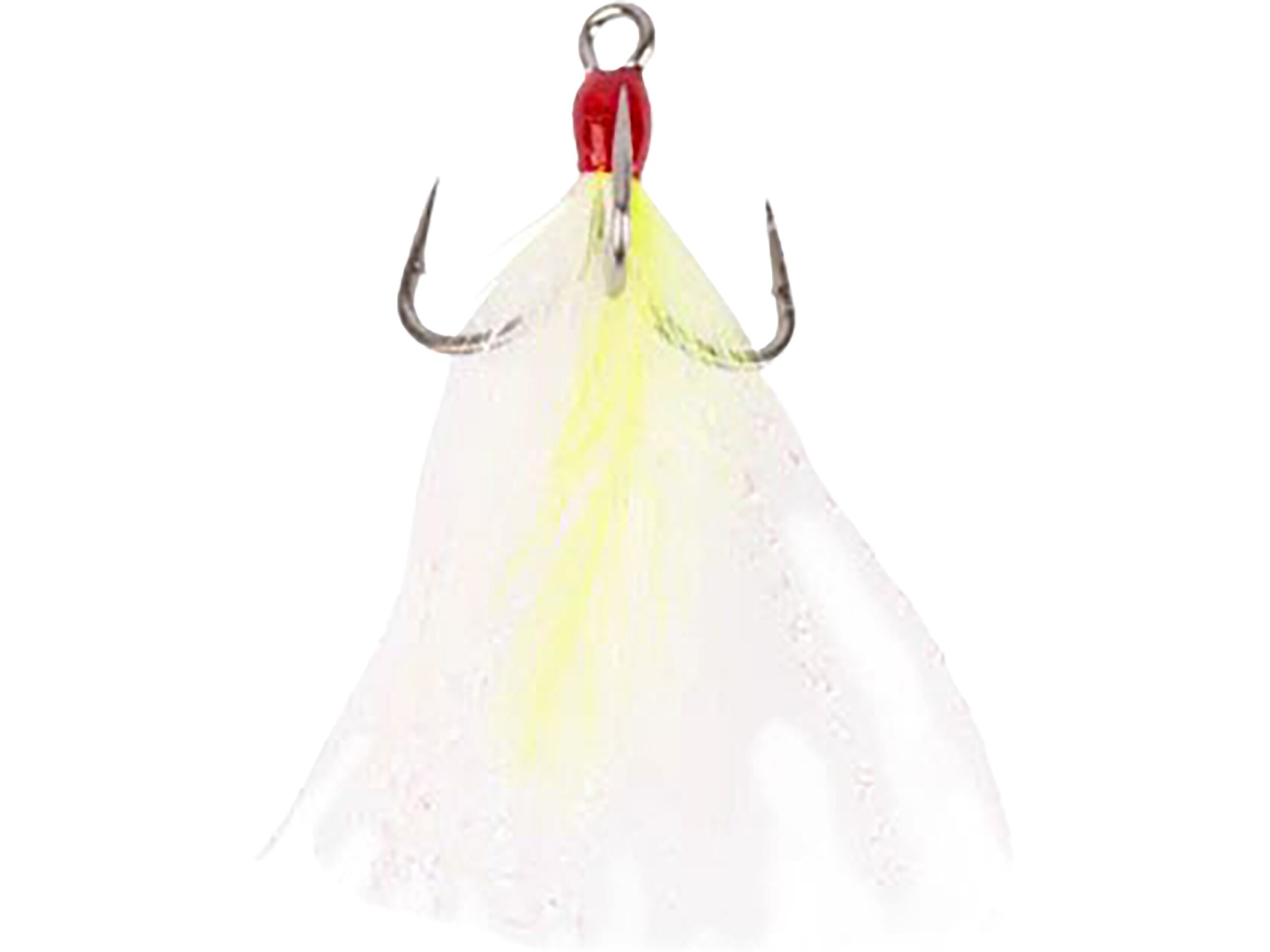 Mustad AlphaPoint In Line Feathered Triple Grip Hook 4 Chartreuse 2PK