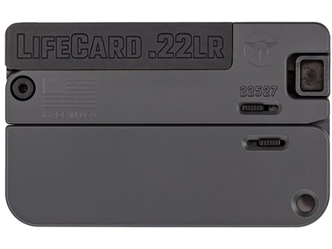 Trailblazer Firearms LifeCard 22LR Single Shot Pistol 2.5″ Barrel 1 Round Black Slide Concrete Grip Concrete Frame Aluminum