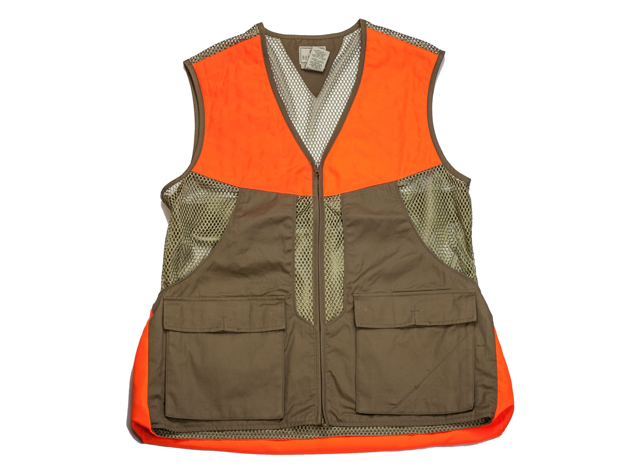 Beretta Men's Upland Mesh Vest Brushed Cotton Polyester Tan Blaze