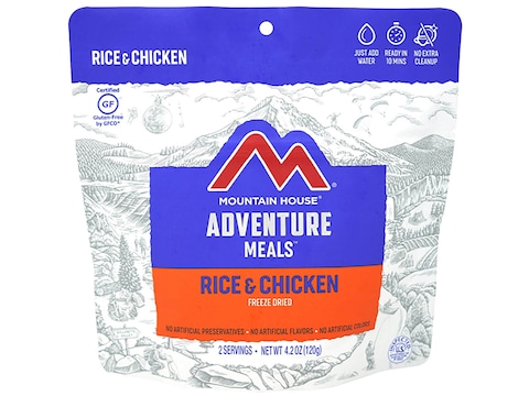 Mountain House Rice Chicken Gluten Free Freeze Dried Food 2 Serving