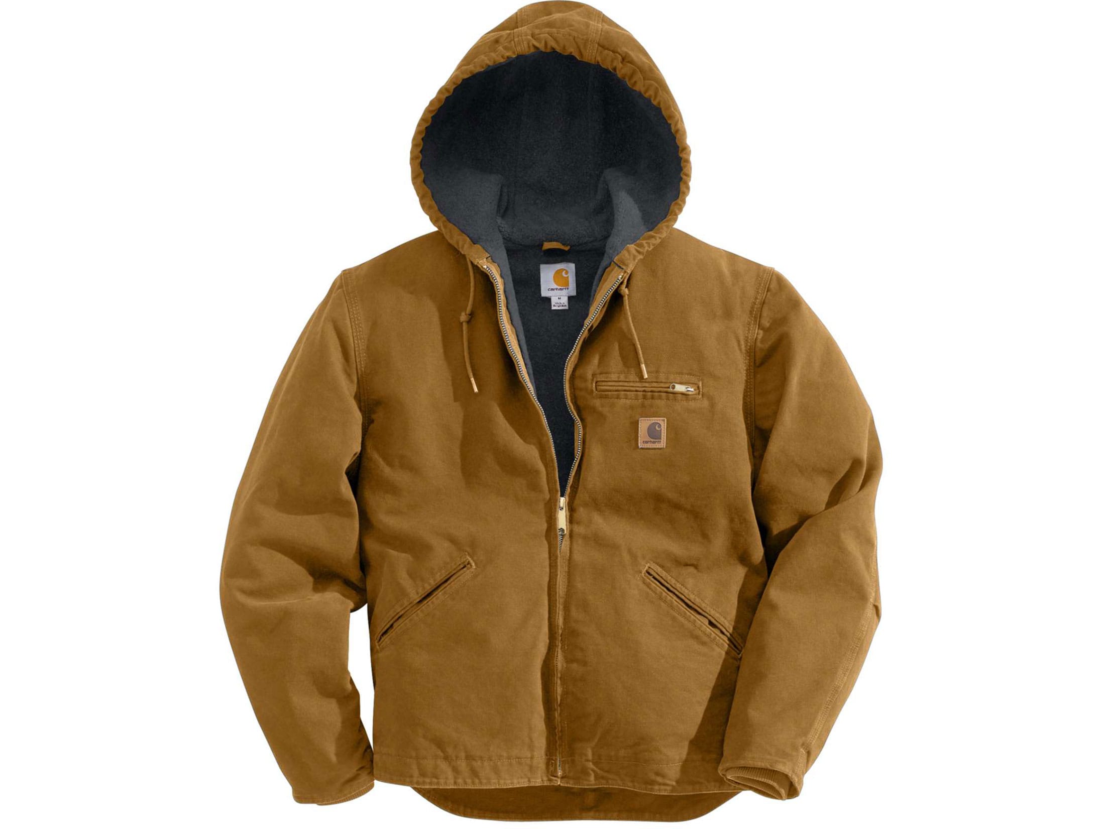 Carhartt Men's Sandstone Sherpa-Lined Sierra Hooded Jacket Cotton