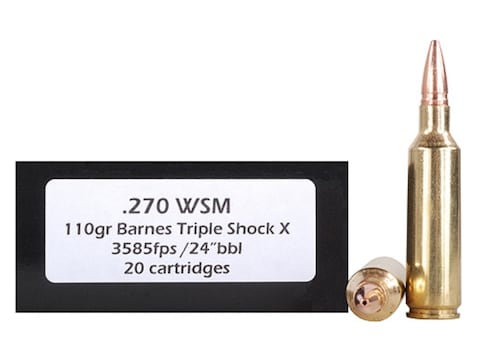 Doubletap Ammo 270 Winchester Short Mag Wsm 110 Grain Barnes Tsx