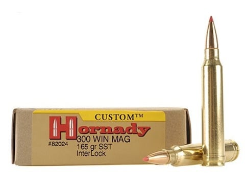 Hornady Custom Ammo 300 Winchester Mag 165 Grain SST Box of 20