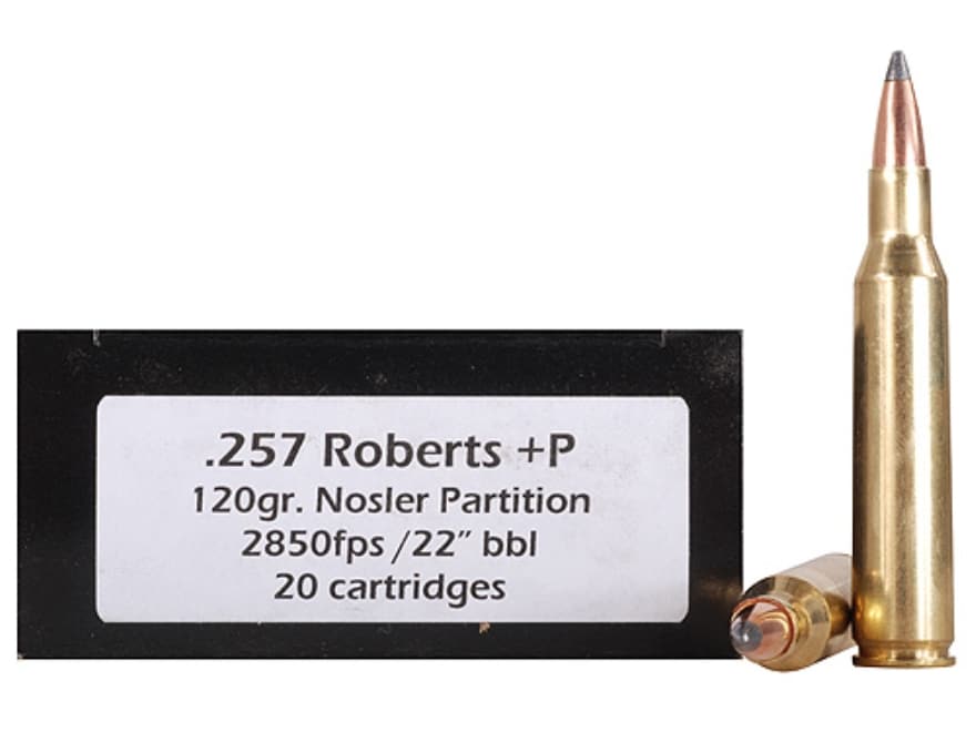 DoubleTap Ammo 257 Roberts +P 120 Grain Nosler Partition Box of 20.