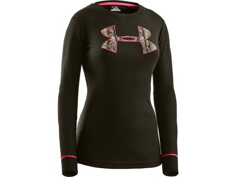 Under Armour Women's UA Waffle Tackle Twill Crew Shirt Long Sleeve