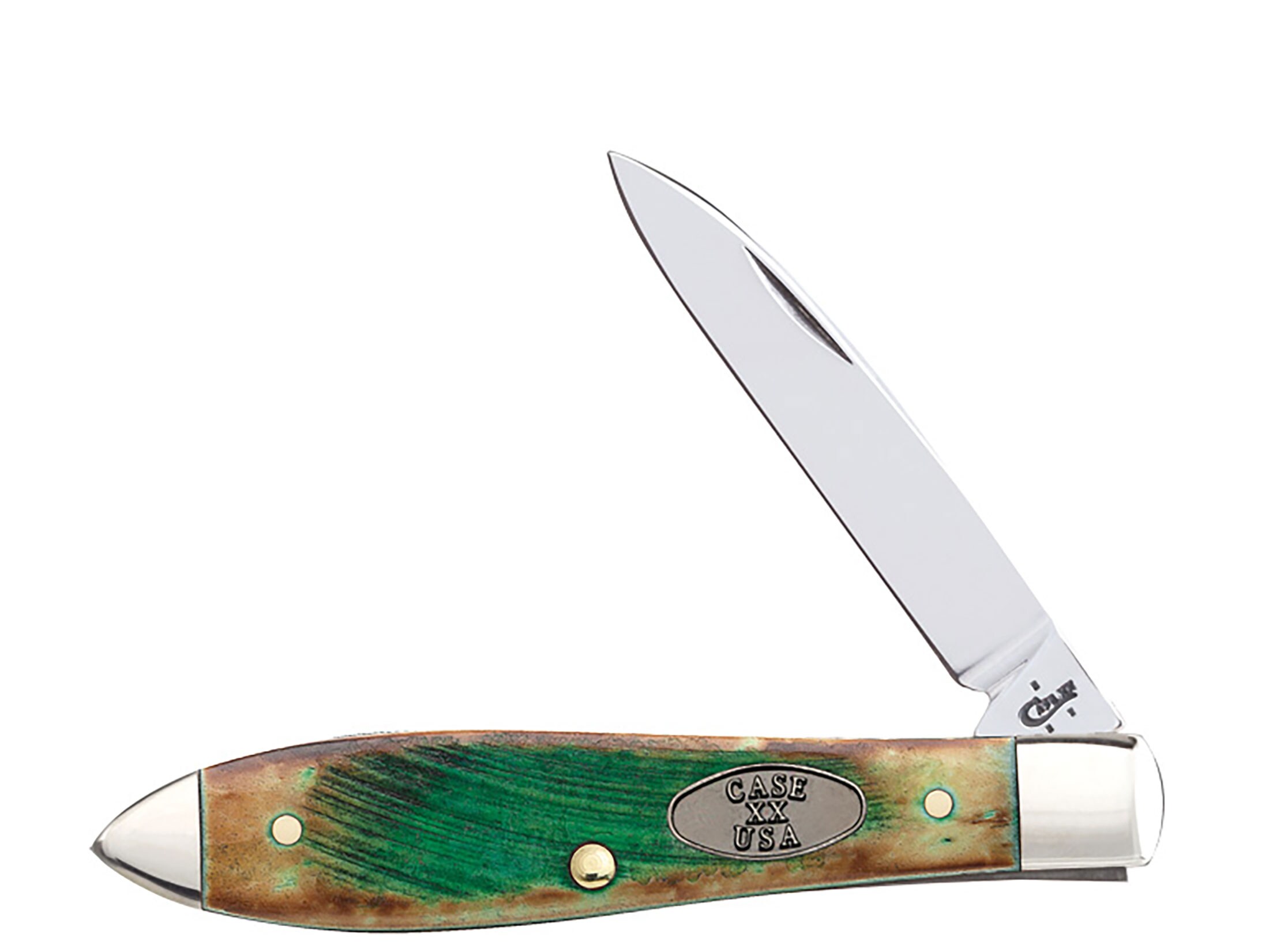 Case Clover Bone Tear Drop Folding Knife 3.625 Spear Point SS Blade
