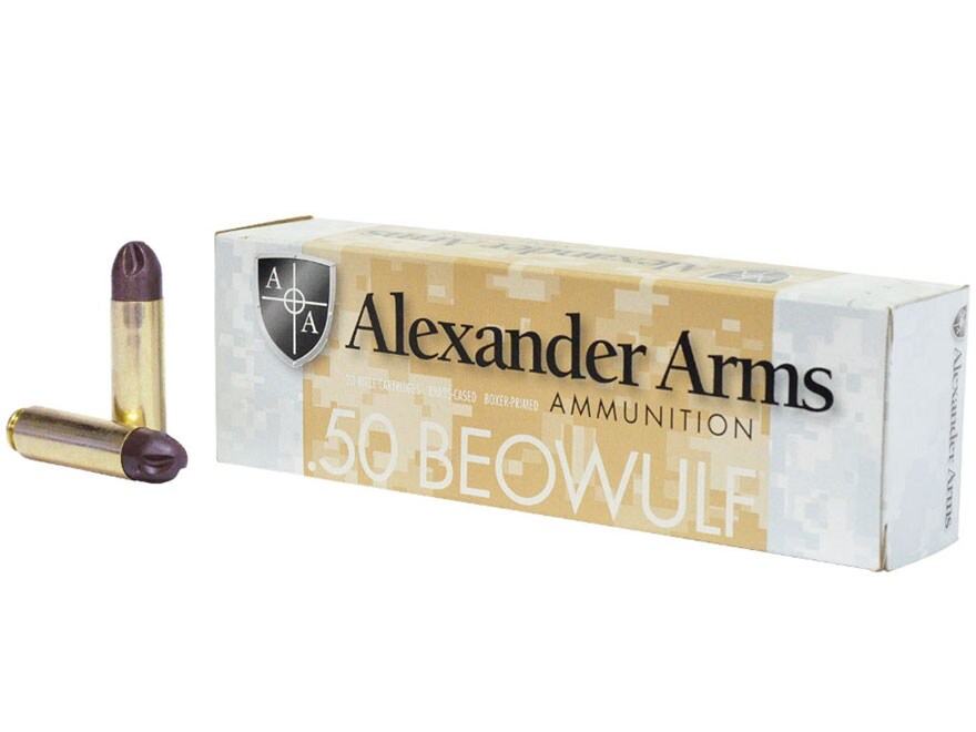 Alexander Arms Ammo 50 Beowulf 0 Grain Frangible Inceptor Arx Box Of