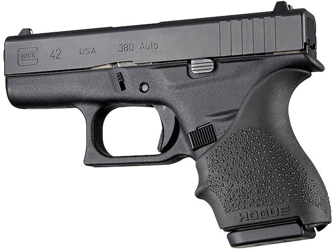 Hogue Handall Slip On Beavertail Grip Sleeve for Glock 42, 43 Rubber Black
