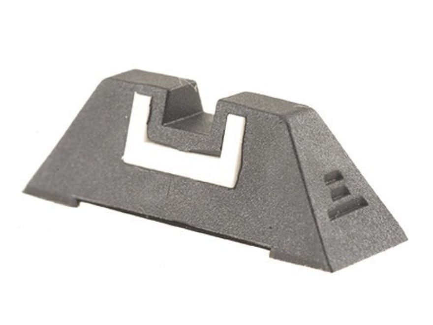 Glock Factory Square Rear Sight 7.3mm .287 Height Polymer Black White