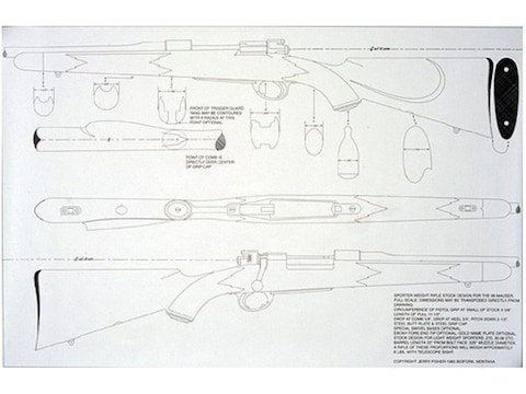 Jerry Fisher Stockmaker's Full Scale Mechanical Stock Drawing Four Views 23x35"