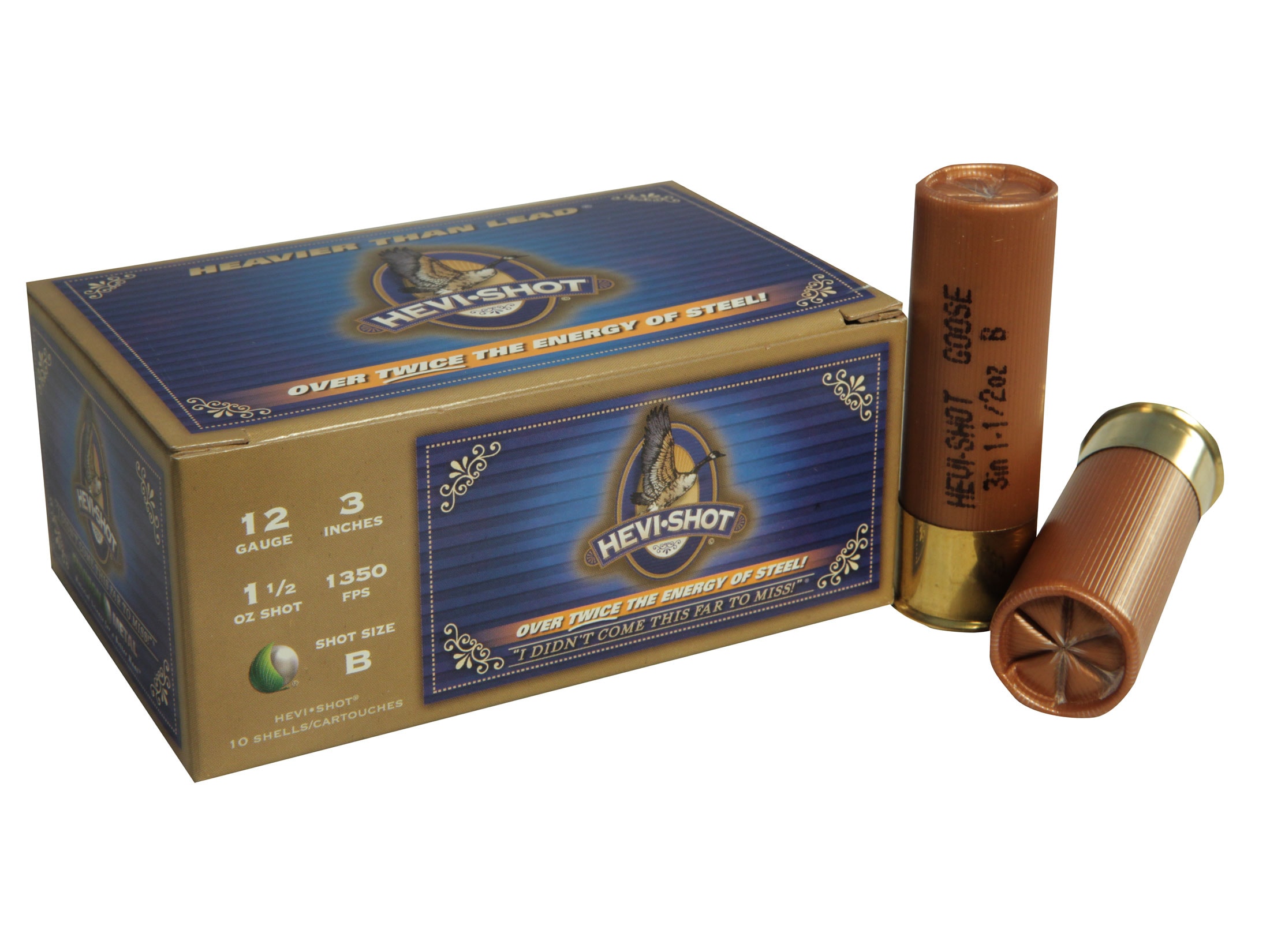HeviShot Goose Waterfowl Ammo 12 Ga 31/2 13/4oz 2 NonToxic Shot