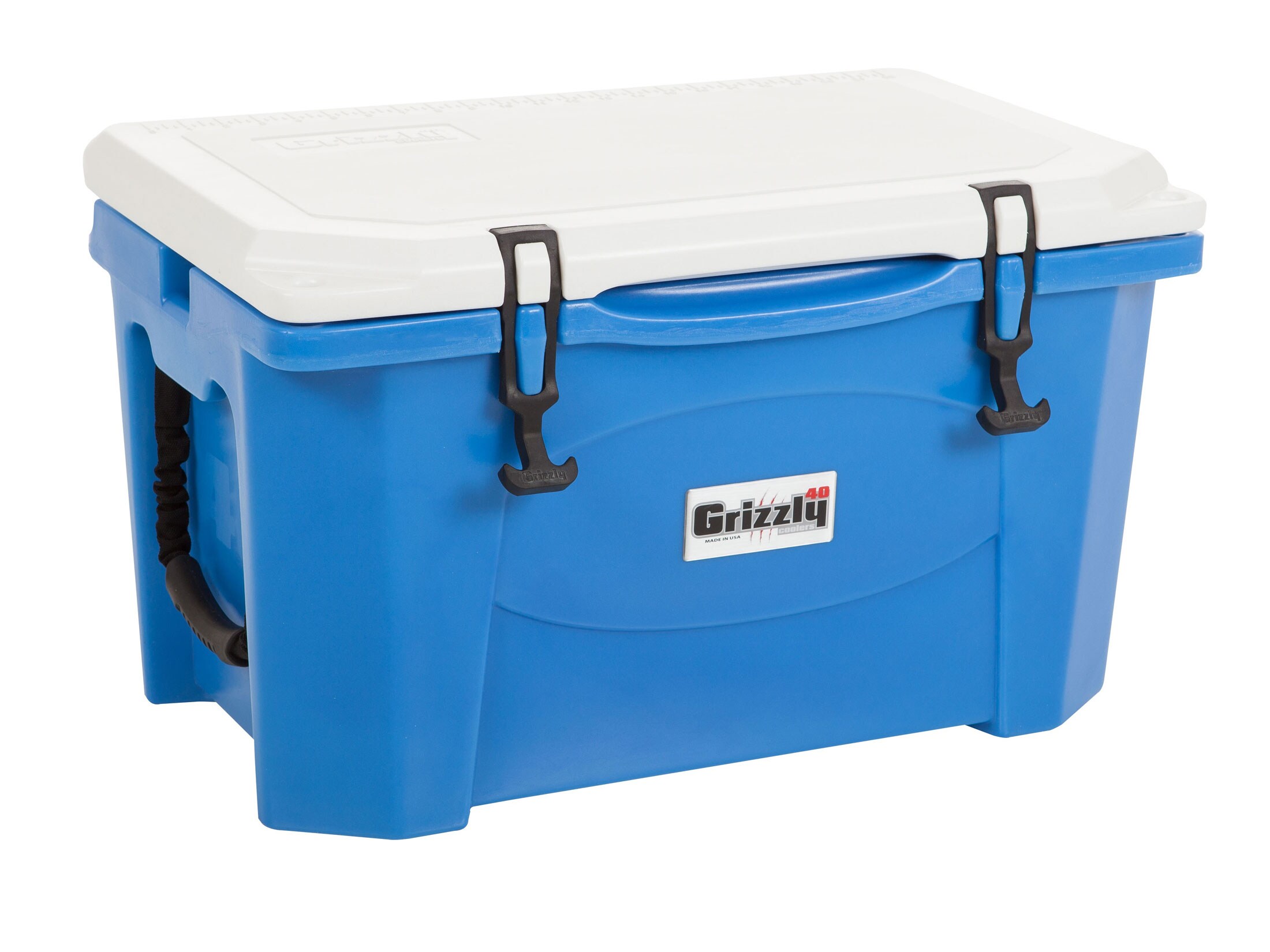 Grizzly 40 Qt Cooler Rope Handles Polyethylene Blue