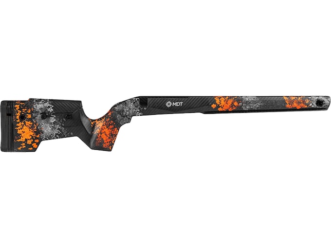MDT CRBN Rifle Stock Remington 700 Short Action Right Hand Hunter Orange and Gray