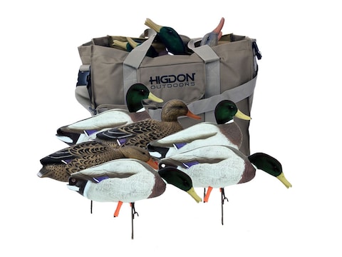 Higdon Magnum Field Duck Full-Body Flocked Head Mallard Duck Decoy with Slot Bag Polyme...