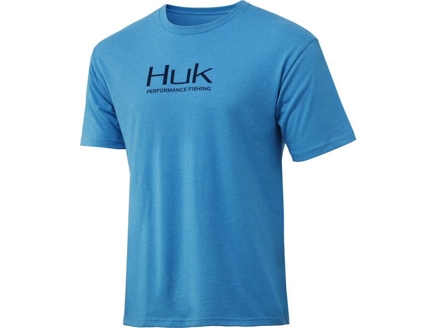 Huk Men's Logo Short Sleeve TShirt Scuba Blue Medium