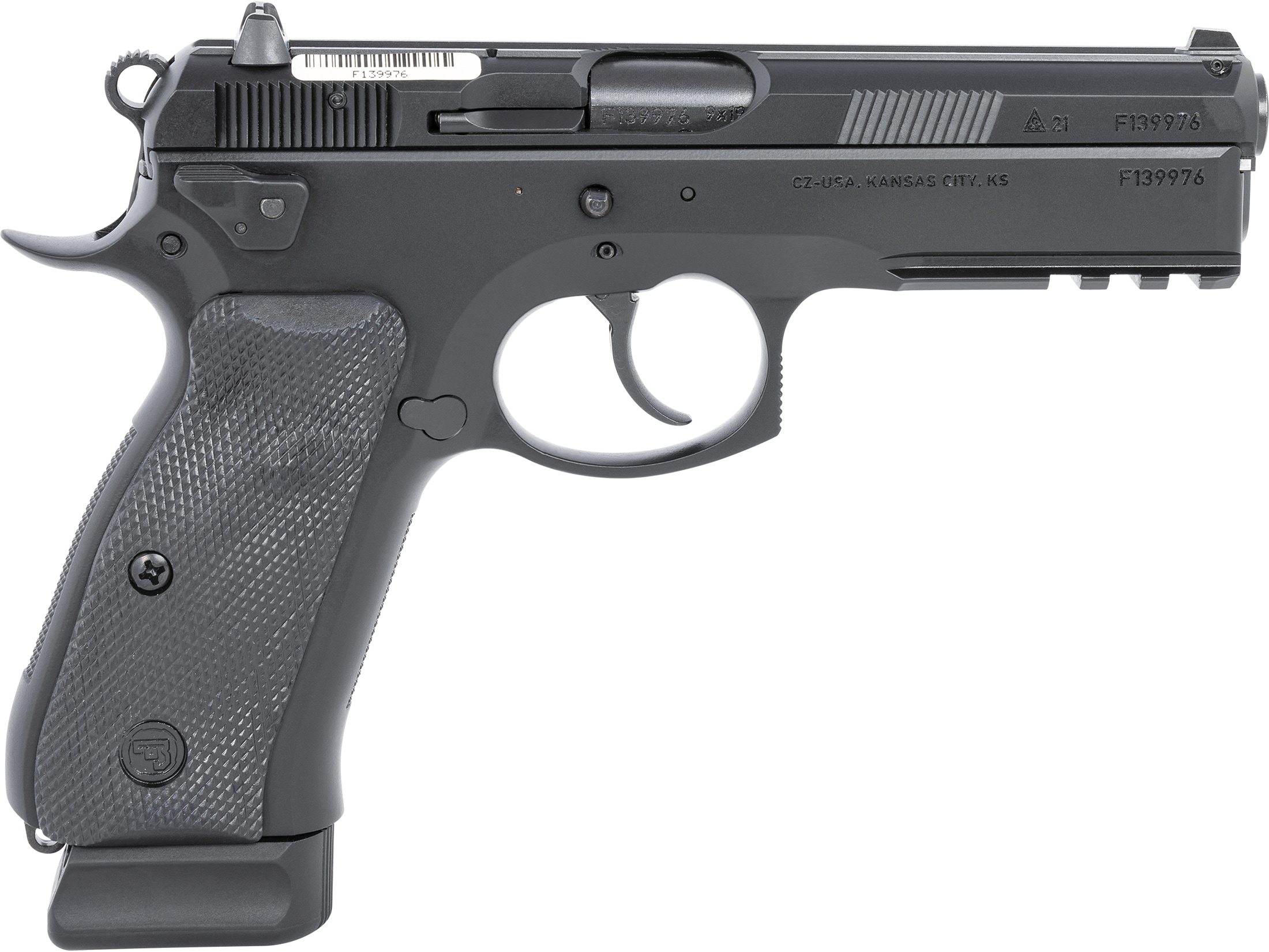 CZ-USA 75 SP-01 Tactical 9mm Luger Pistol 4.6 Barrel 18+1 Round Black