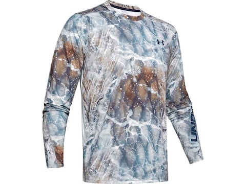 Under Armour Men's Iso-Chill Shore Break Camo Long Sleeve Shirt Polyester
