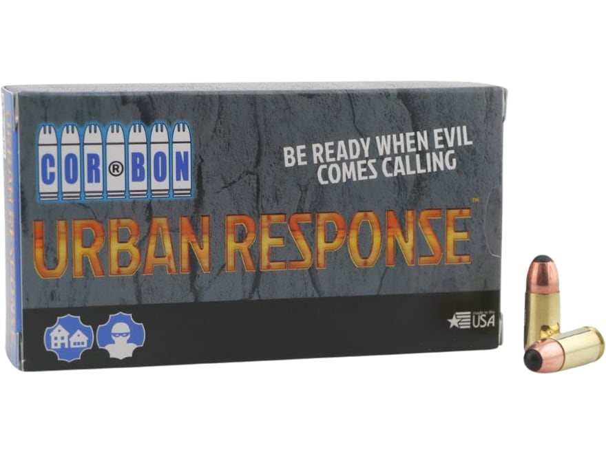 Cor-Bon Urban Response 9mm Luger Ammo 100 Grain Polymer Tip Box of 50