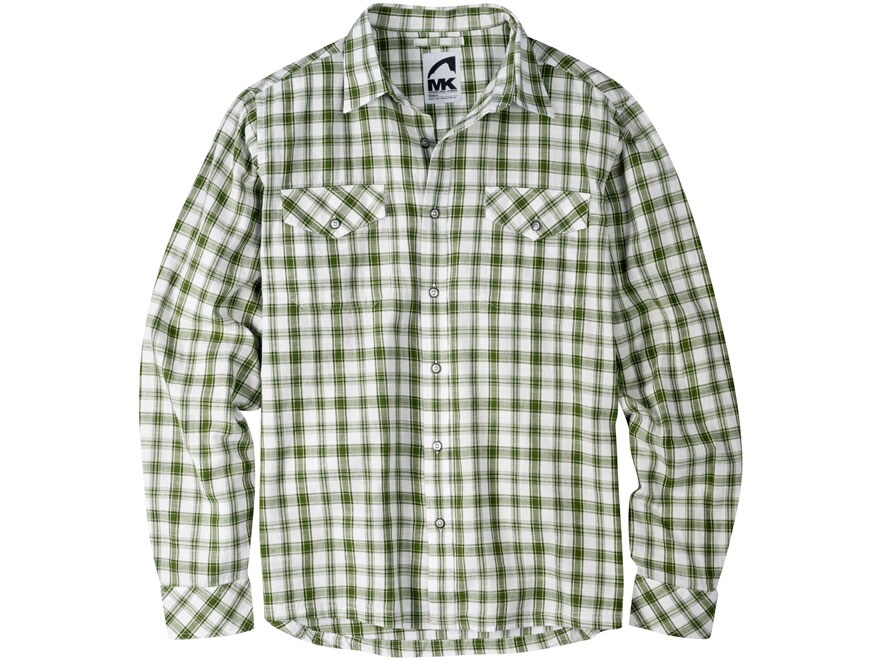 Mountain Khakis Men's Oxbow Shirt Long Sleeve Cotton Russet Lily White