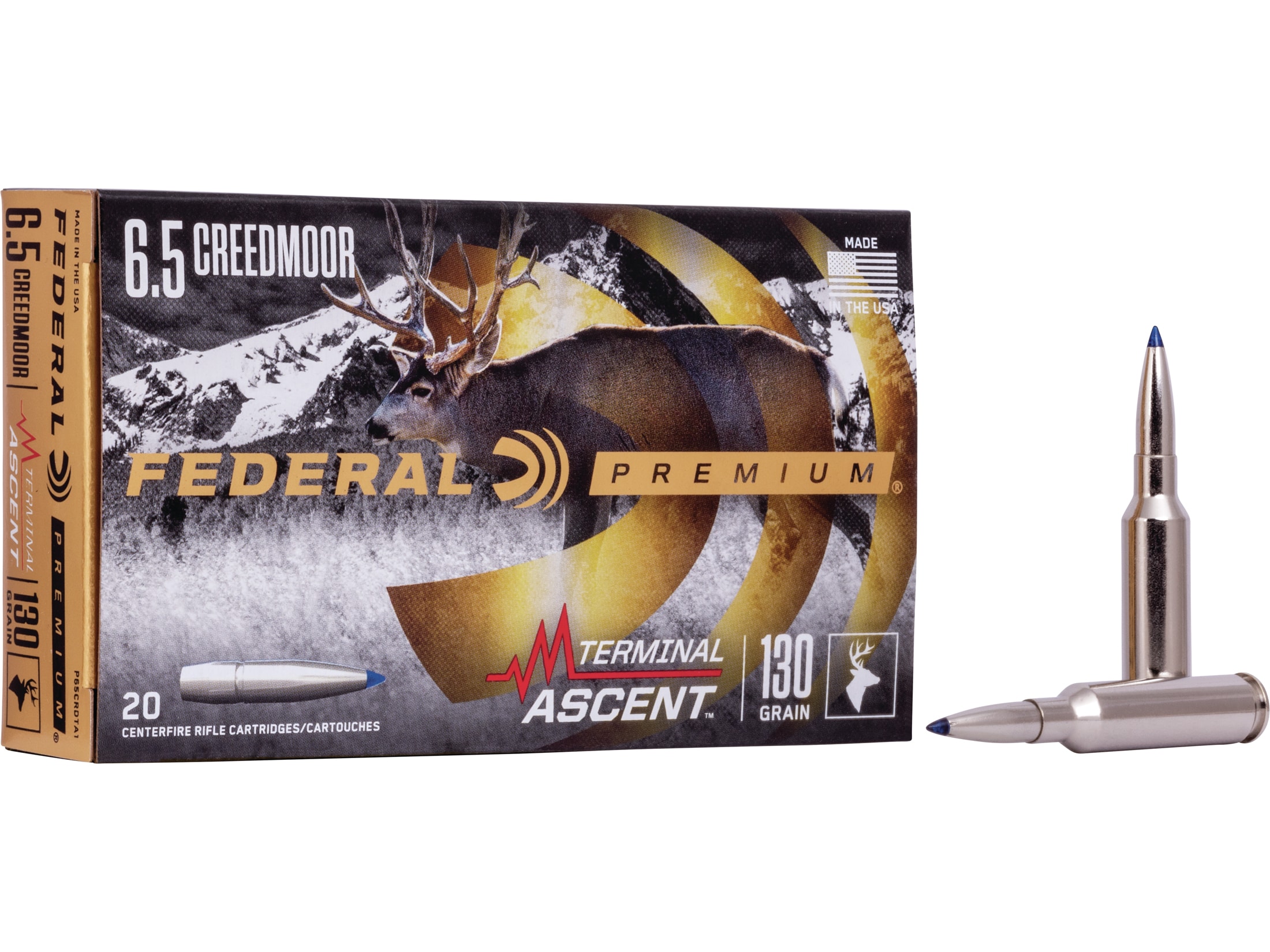 Federal Premium Terminal Ascent Ammo 6.5 Creedmoor 130 Grain Polymer.