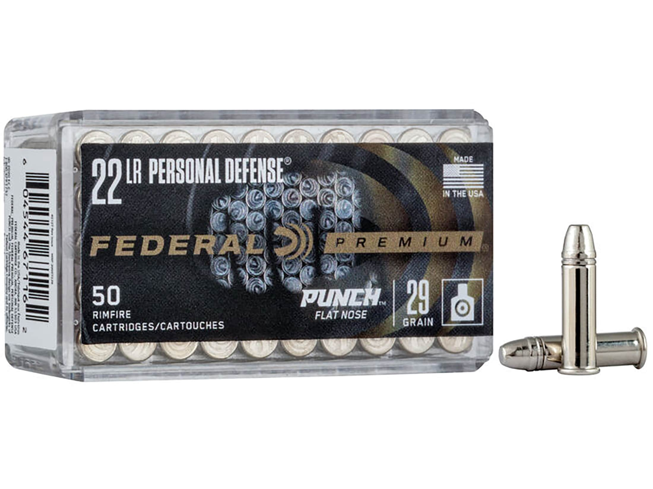 Federal Premium Personal Defense Punch Ammo 22 Long Rifle 29 Grain